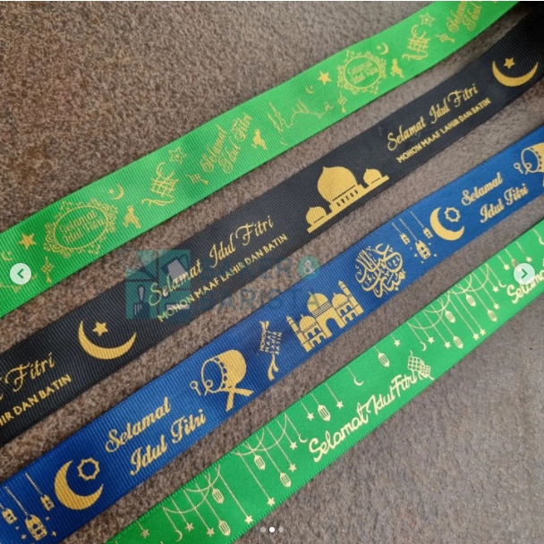 

ROLL Pita lebaran idul fitri per roll 22meter / 25yard hiasan pita lebaran