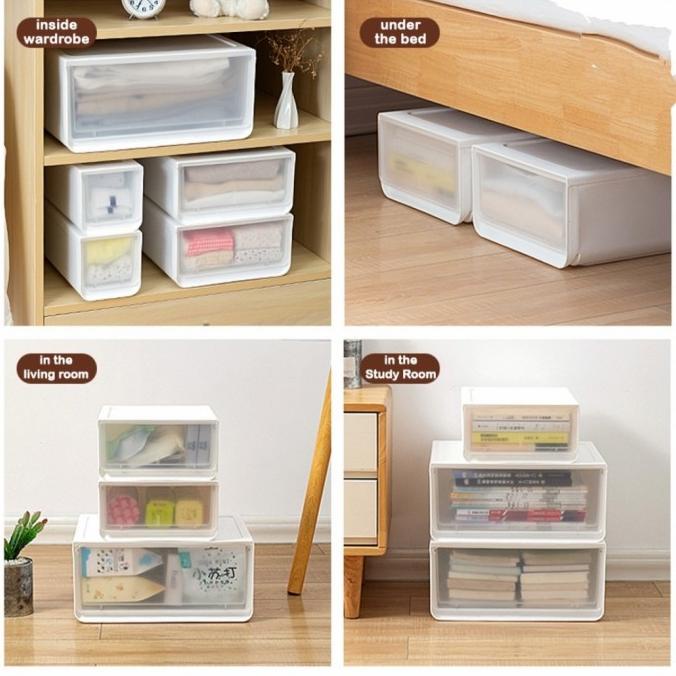 

Laci Lemari Pakaian Plastik Storage Box Multifungsi Portable Kotak