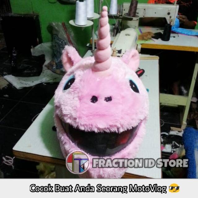 PROMO Cover Helm Unicorn Pink Full Face / Cover Helm Elmo