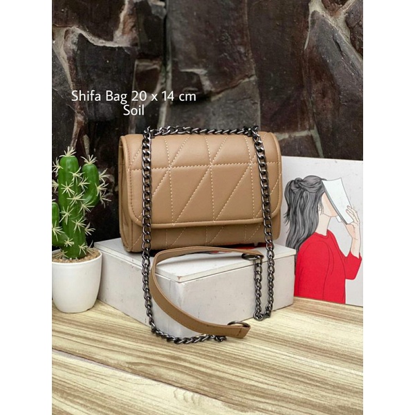 tas slempong wanita terkini size 20x 14 cm