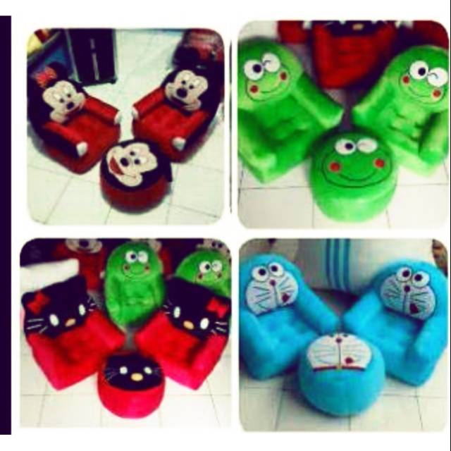 Sofa anak set karktet lucu