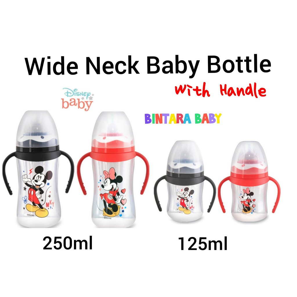 Botol Susu Bayi Wideneck Disney Bunny Dengan Handle / Botol Susu dengan Gagang Pegangan wide neck