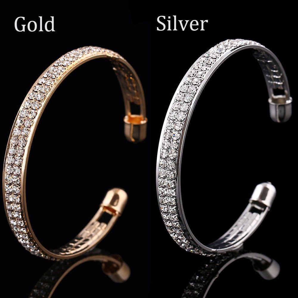 Lily Gelang Bangle Mewah Shiny Fashion Alloy Pembukaan Bangle