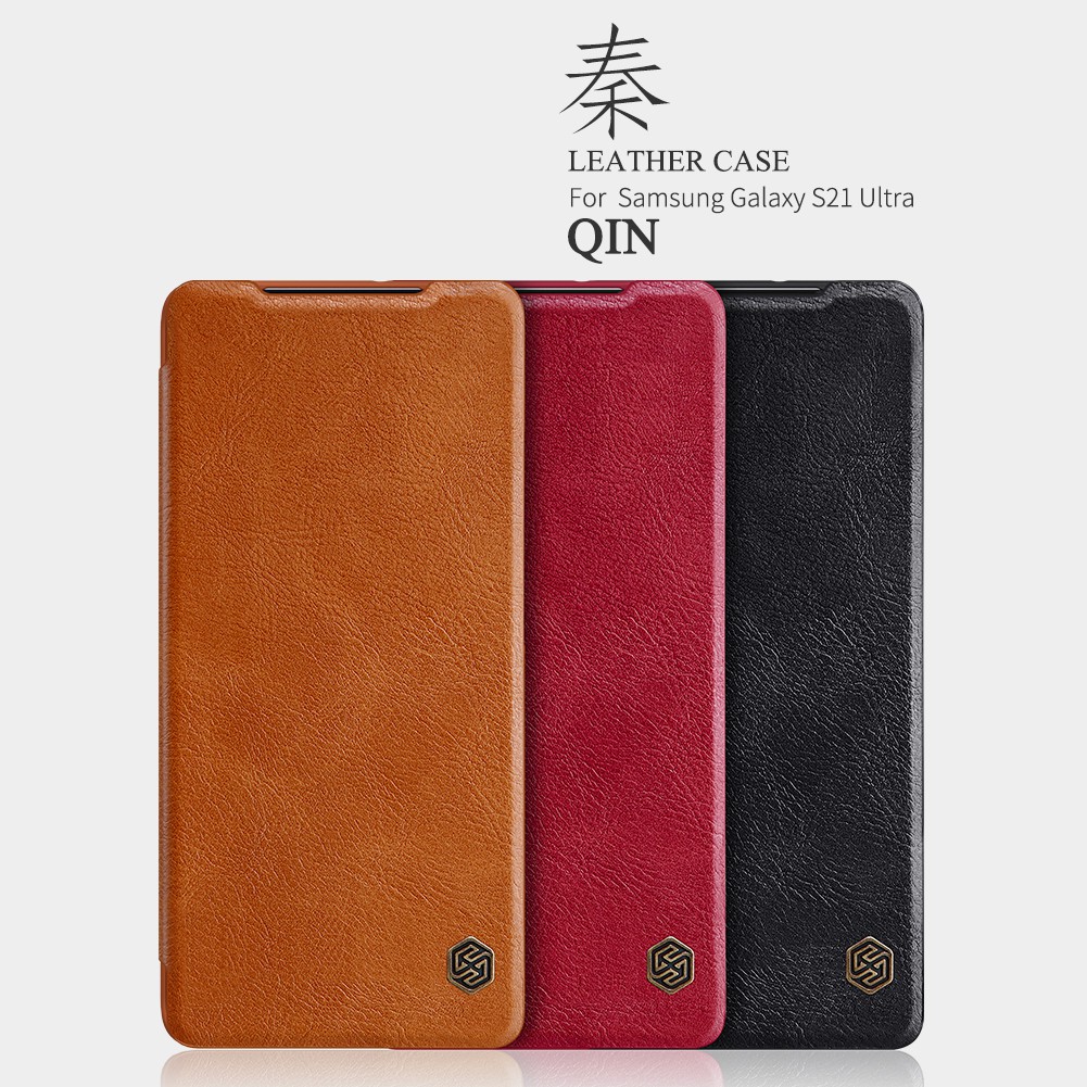 Flip Cover SAMSUNG Galaxy S21 Ultra 5G Nillkin Qin Leather Case Ori