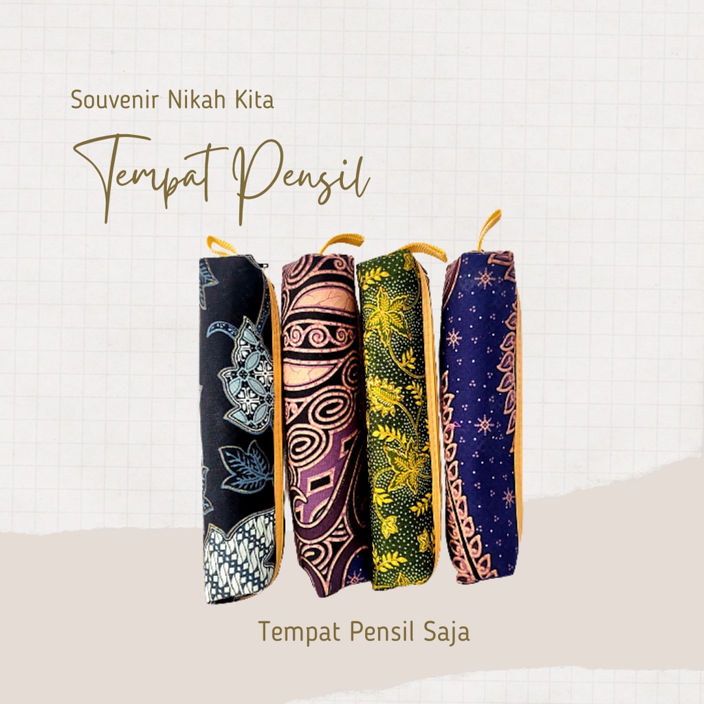 

souvenir Pernikahan dompet batik kotak pensil murah oleh oleh khas solo Jogja