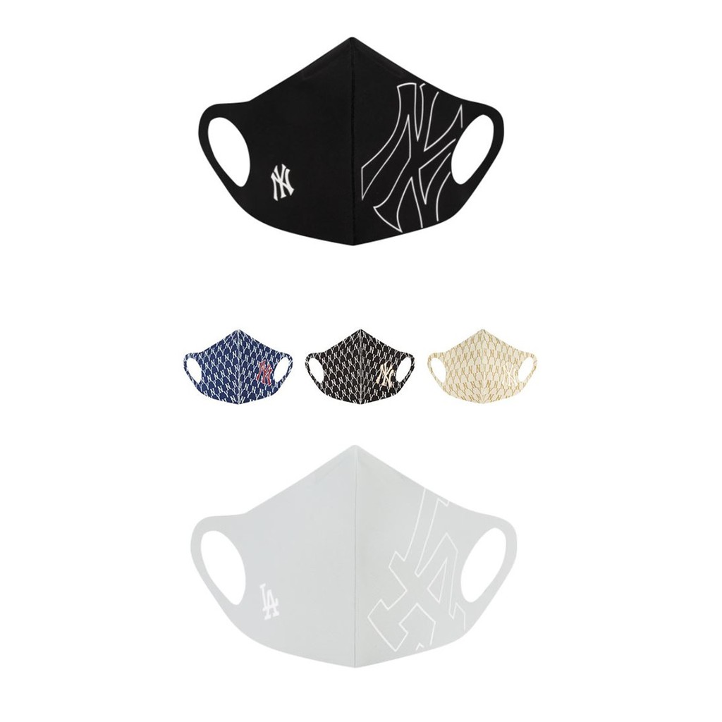 MLB KOREA Masker kain MLB/Authentic Korea/Mega Logo Mask NY/SUMMER CRYSTAL/FASHION/IMPORT