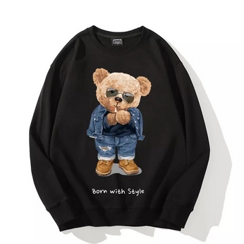 SWEATER BORN WITH STYLE TEDDY BEAR 3D,XL PRINTING