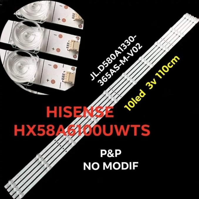 lampu led bl backlight tv hisense 58 HX58A6100UWTS HX58A6100 JL.D580A1