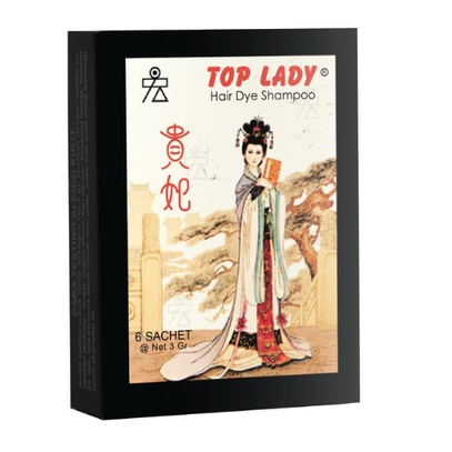 Top Lady hair dye shampoo Black @ 6 sachet