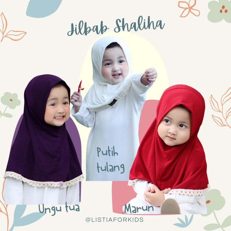 jilbab SALIHA | jilbab anak perempuan 1 2 3 4 5 Th