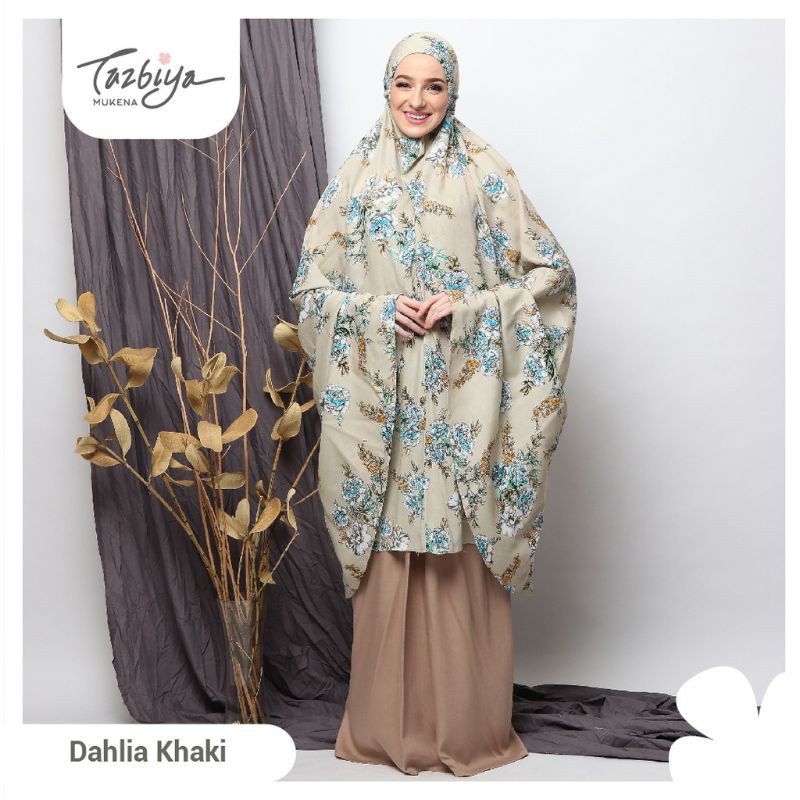 DAHLIA KHAKI. MUKENA KATUN RAYON MUKENA TAZKIA MUKENA TAZBIA