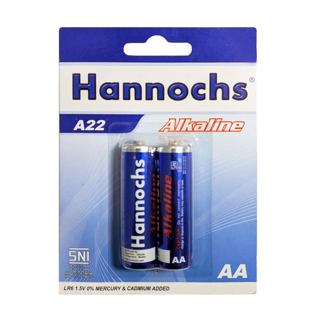 Baterai / Battery Hannochs Alkaline AA/A2 - 2 Pcs
