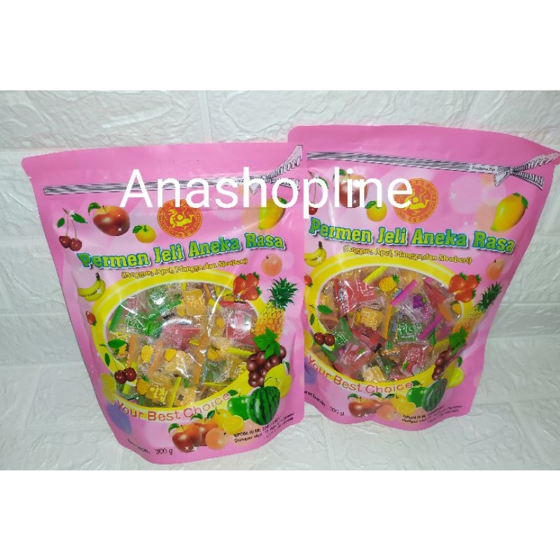 

Jelly aneka Rasa CLJ 300gr / snack / manisan / candy / camilan / cemilan / dessert