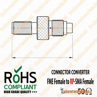 KONEKTOR CONNECTOR CONVERTER FME F (FEMALE) to RP-SMA F (FEMALE)