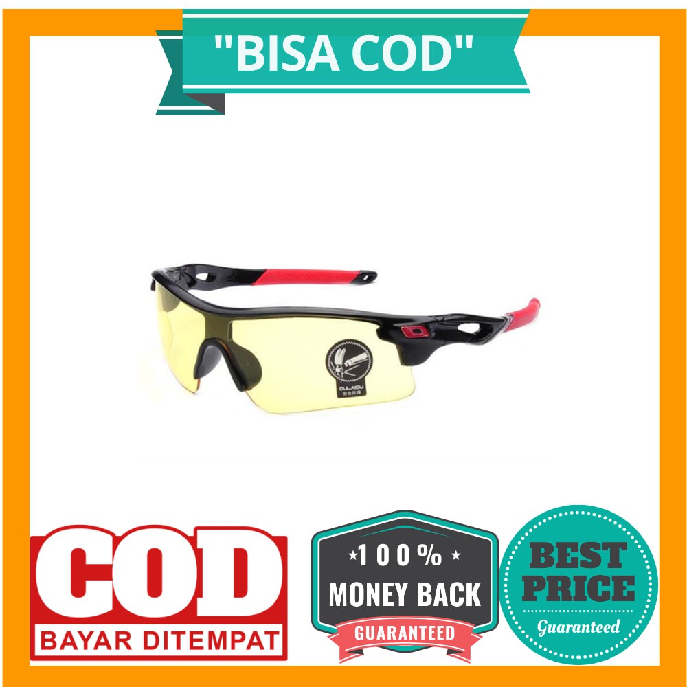 BISA COD OULAIOU Kacamata Sepeda Lensa Mercury - 009183 - Black/Yellow