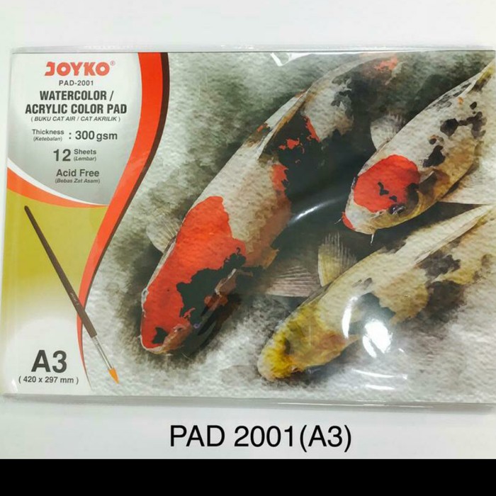 

Buku Watercolor Acrylic Pad-2001 A3 Joyko Watercolour