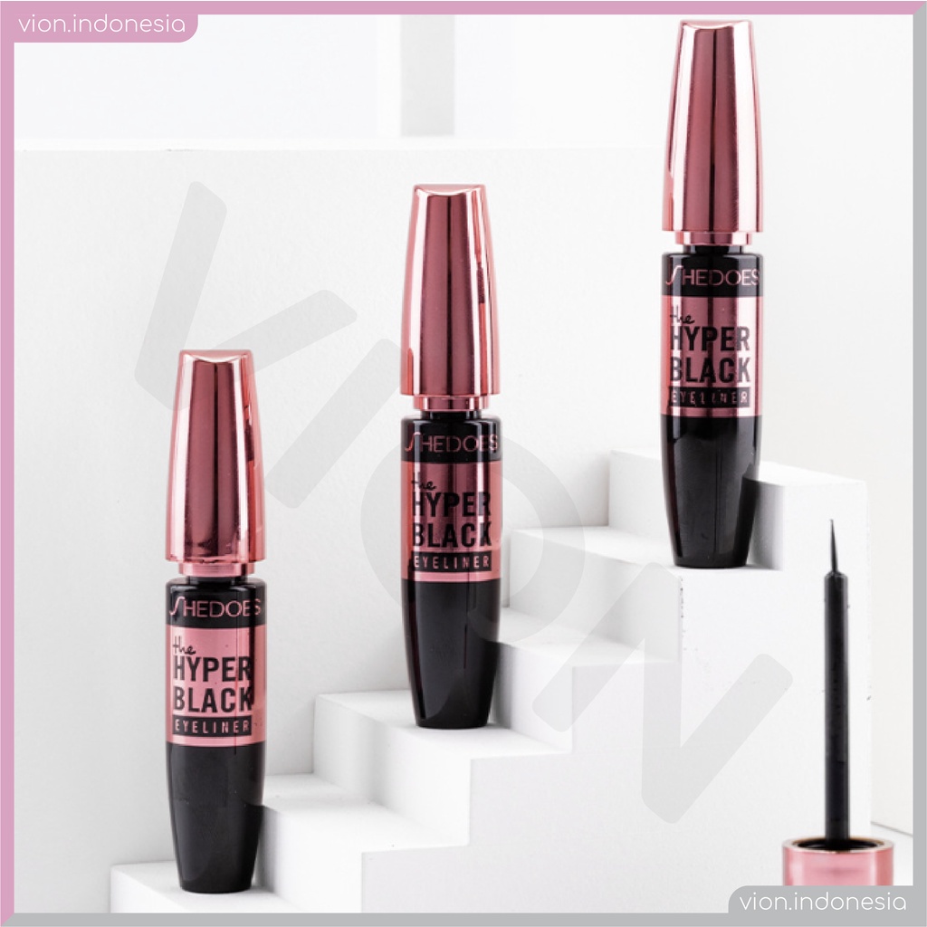 SHEDOES Hyperblack Eyeliner Superstay Fat Pink Big Eye Waterproof Volume Liner Mata Shedoes SD007