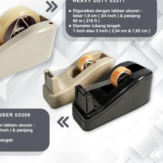 

♣ TAPE DISPENSER made in Taiwan, KW-TRIO 3311. Gratis isolasi! - Hitam ☑