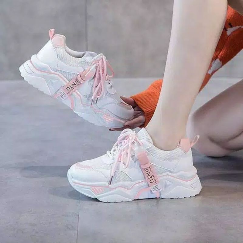 SNEAKERS WANITA JINTU PINK-4