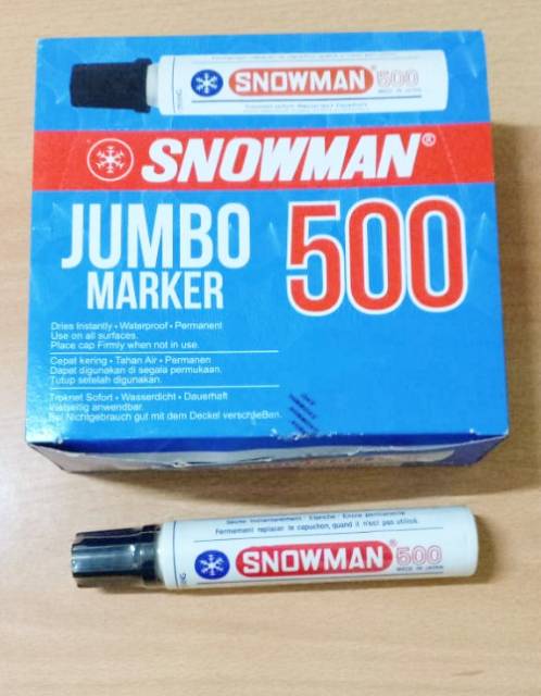 

Spidol Permanent Marker Jumbo Snowman tinta hitam