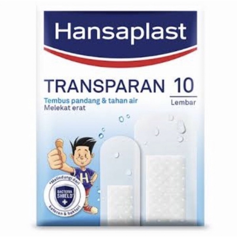 Hansaplast transparant 10 lembar ( penutup luka transparant )