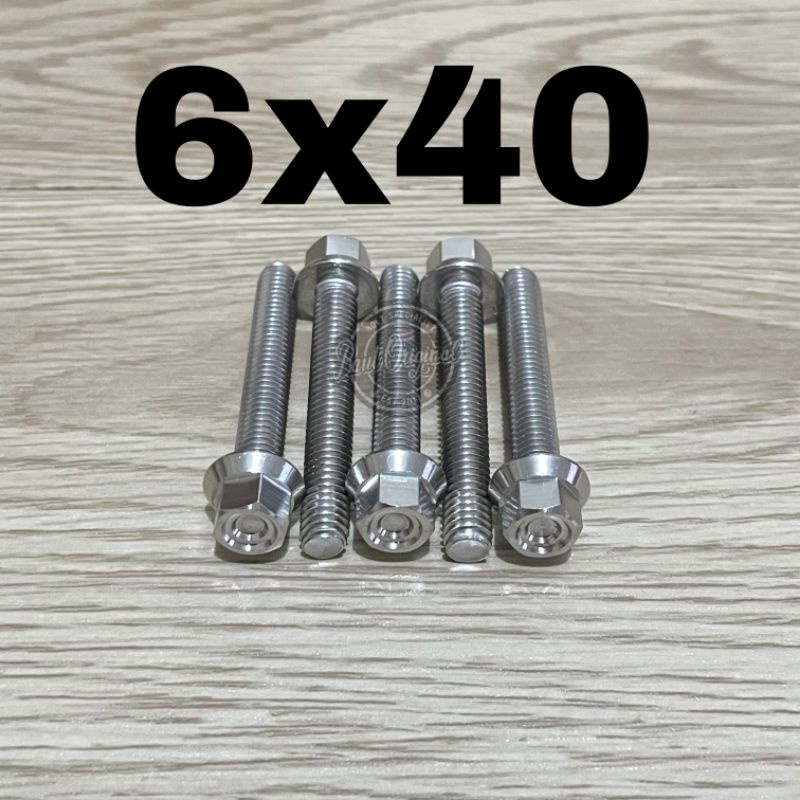 baut probolt hexagon matte ulir 6x40 drat 10 panjang 4 cm thailand stainless probolt new model not flower