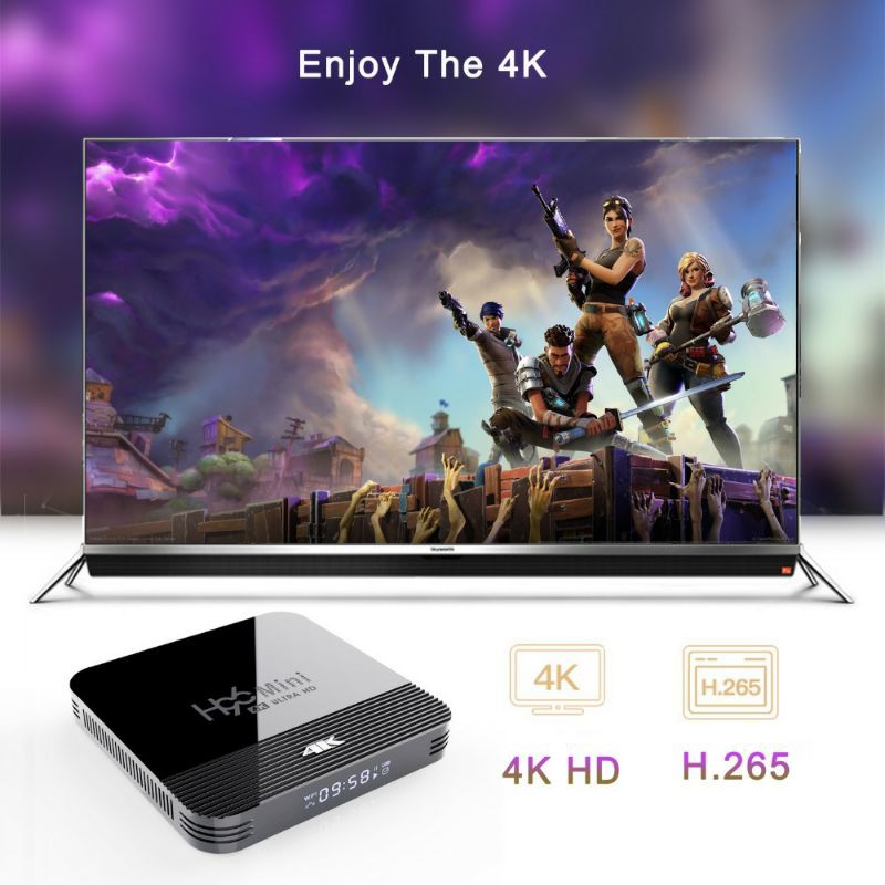 Vontar Mini Smart TV Set Top Box 4K Android 9.0 1GB 8GB - H96 - Black