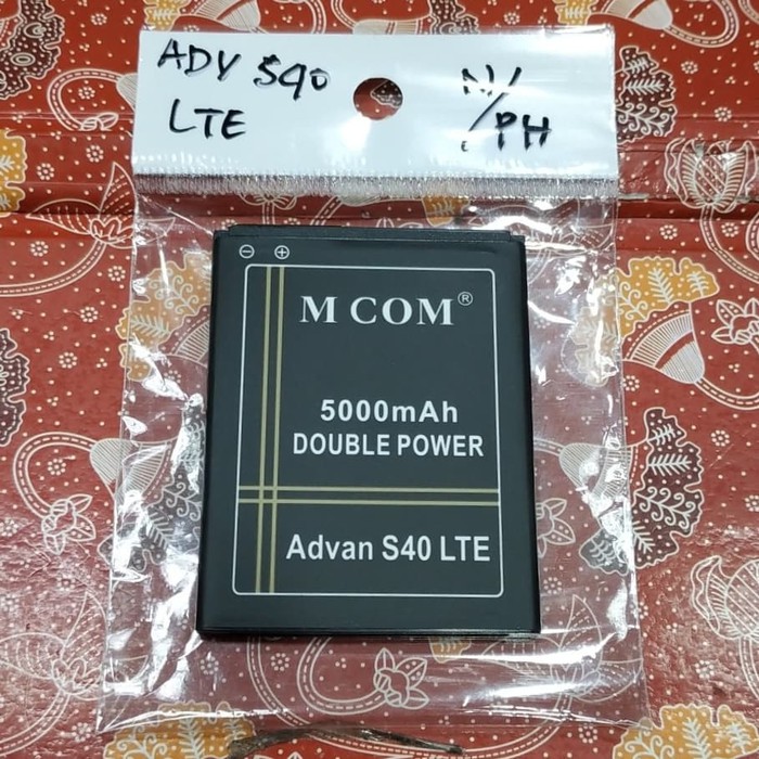 Battery Batre Baterai Double Power Mcom Advan S40 LTE i4U S40 4G