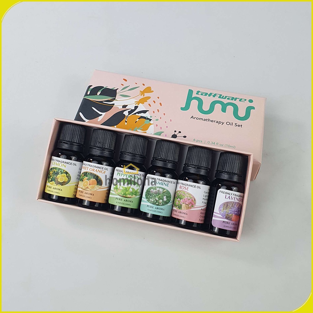 Pure Aroma Essential Fragrance Oil Minyak Aromatherapy Paket 6 8 atau 12 Botol Taffware HUMI