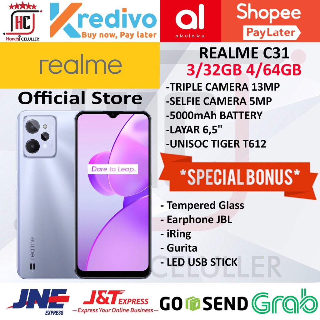 REALME C31 4/64 GB 3/32 GB GARANSI RESMI REALME INDONESIA