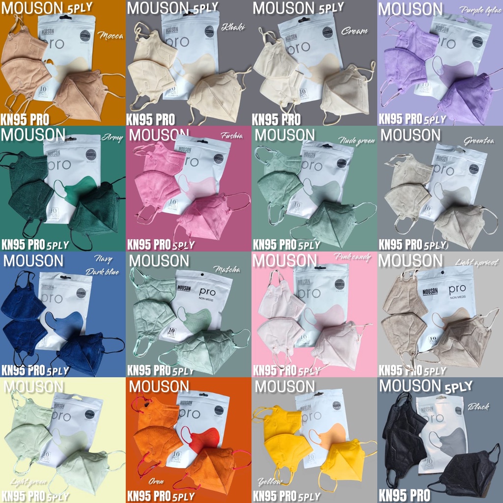 PRO KN95 MOUSON 5PLY - MASKER KN95 NEW PRO MOUSON 5PLY ORIGINAL