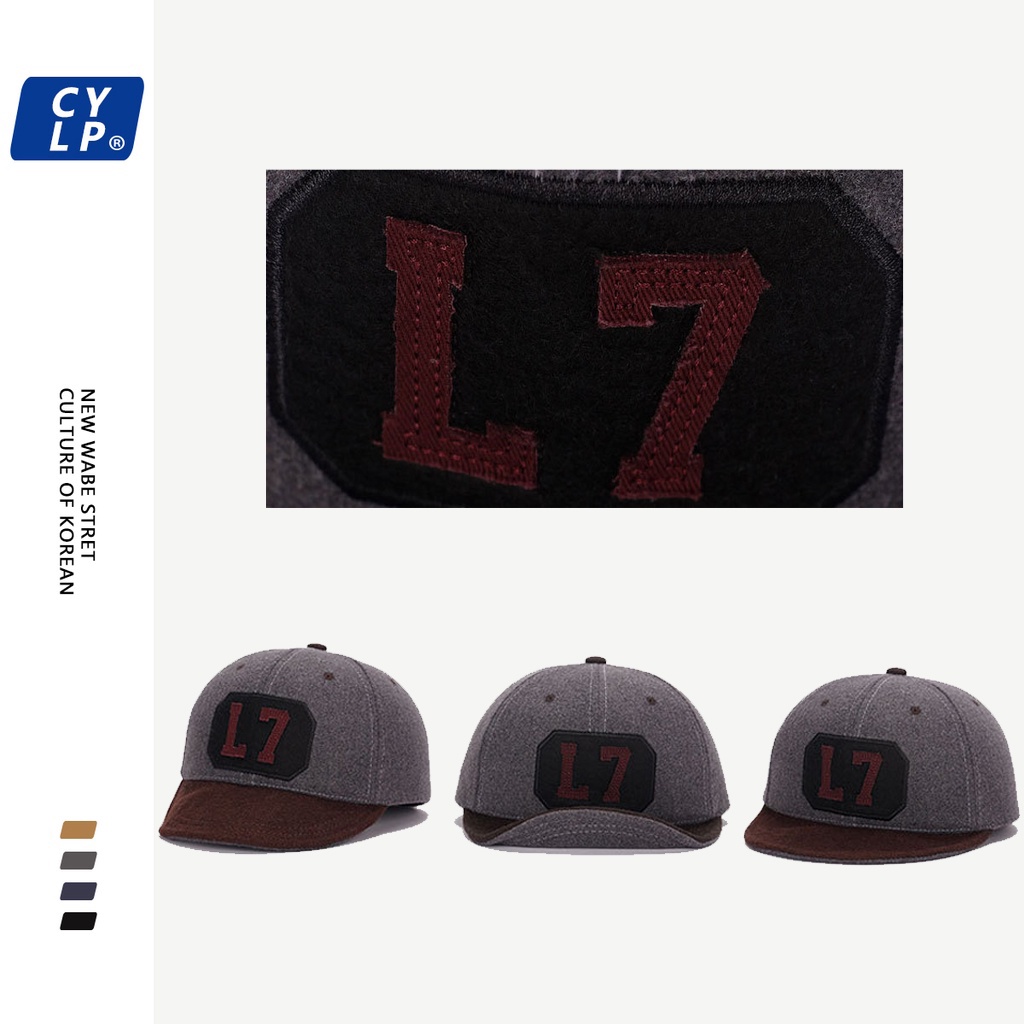 L7 Topi Baseball Bahan Korduroi Warna Blok Gaya Casualhip Hop Untuk Priawanita