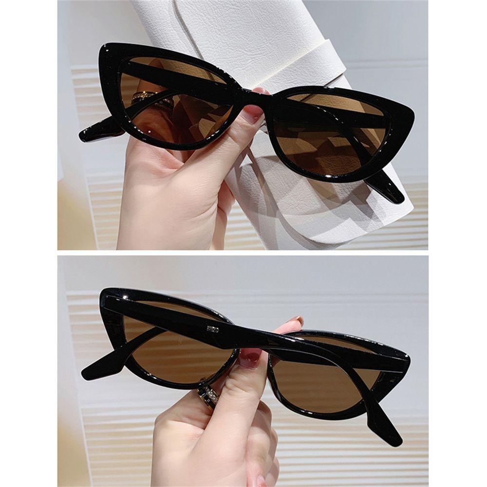 Lily Kacamata Hitam Wanita Pria Retro Kecil Vintage Eyewear Sun Glasses