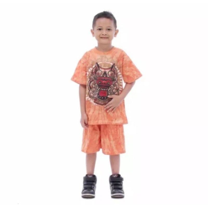 SETELAN ANAK BARONG(COKLATAN)UKURAN JUMBO/ SETELAN KAOS MURAH