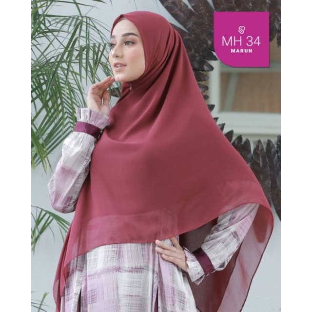 HIJAB SEGIEMPAT INSTAN MH34 | MUNIRA SEGIEMPAT JILBAB INSTAN BAHAN CERUTY BABY DOLL LIMITED EDITION 