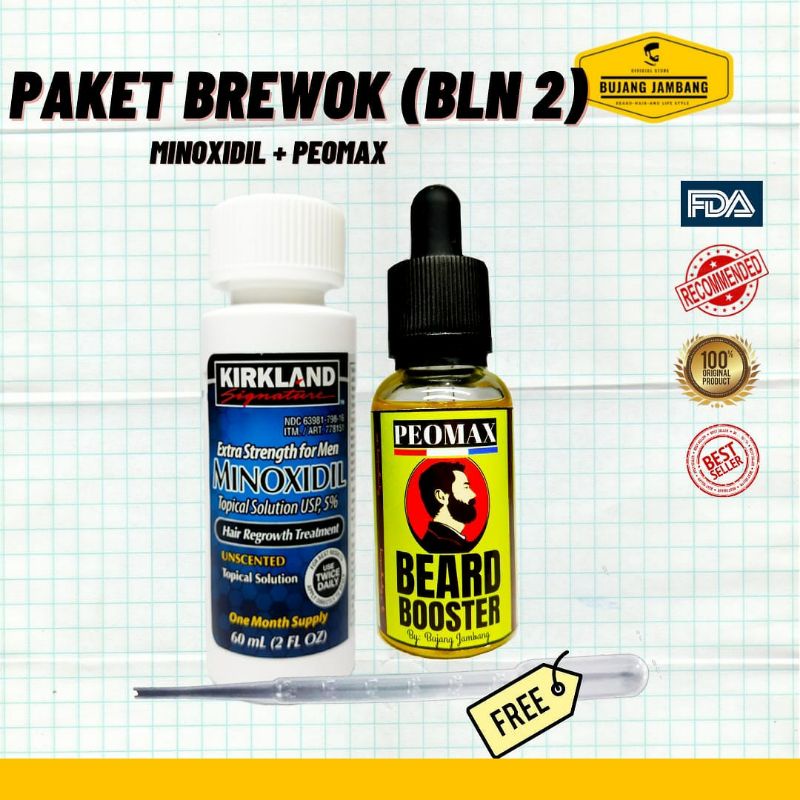 Paket Penumbuh Rambut bulan ke 2 / Minoxidil dan Peomax / peomix