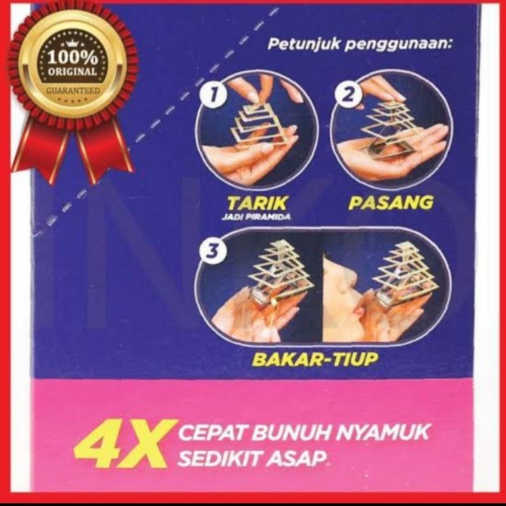 HIT Expert Piramida PIRAMID piramit Obat Nyamuk Bakar Tahan 10 Jam Floral Blossom///Oke