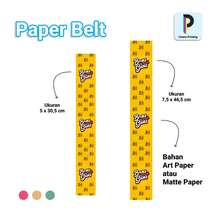 

Paper Belt / Label Segel Box / Packaging - 15 x 3