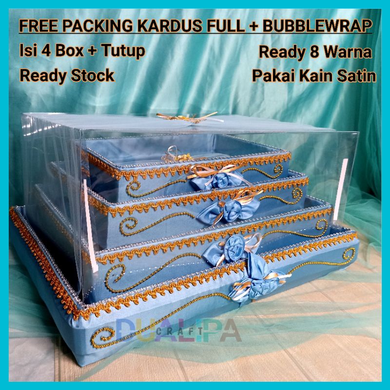 Kotak Hantaran Seserahan Pernikahan Model Box Cembung Mewah Ready Stock