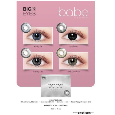 Softlens BABE Big Eyes 16.00mm Exoticon