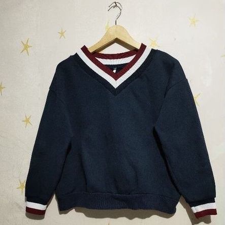 sweater academia/preloved sweater polos/ sweter wanita/ jaket