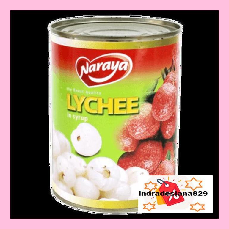 

T4Tkind Buah Kaleng Lychee Naraya 565Gram / Buah Kaleng Leci Lecy Naraya Sotydr4