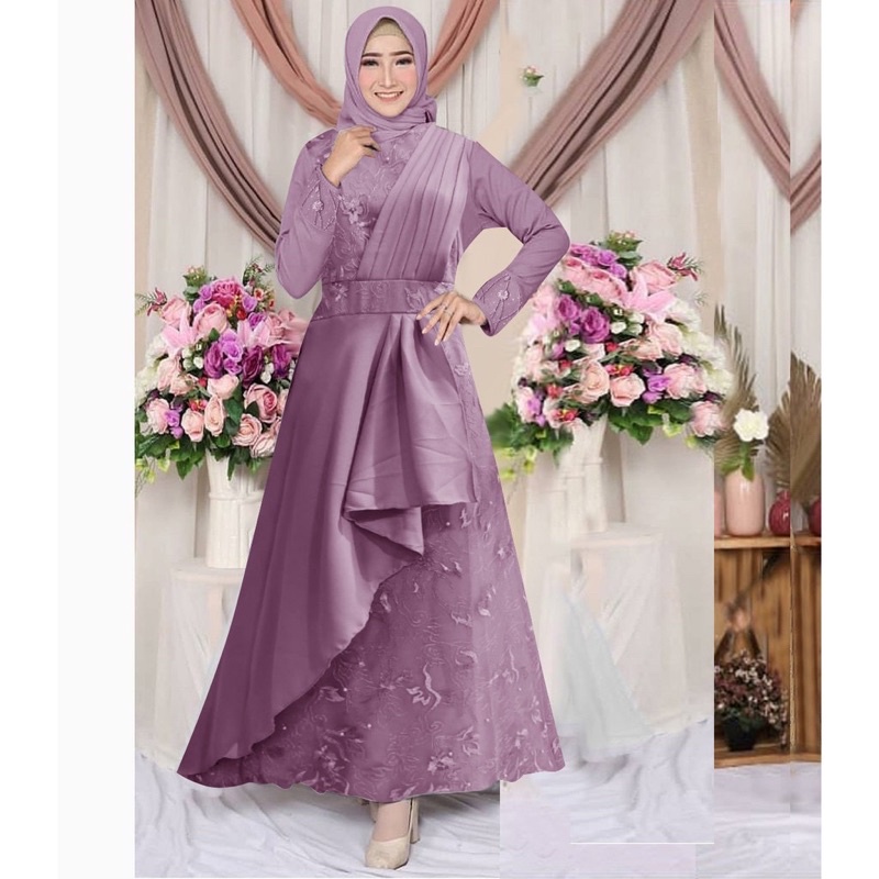 Gamis Maxi Rena / Gamis Brukat Tille / Gamis
