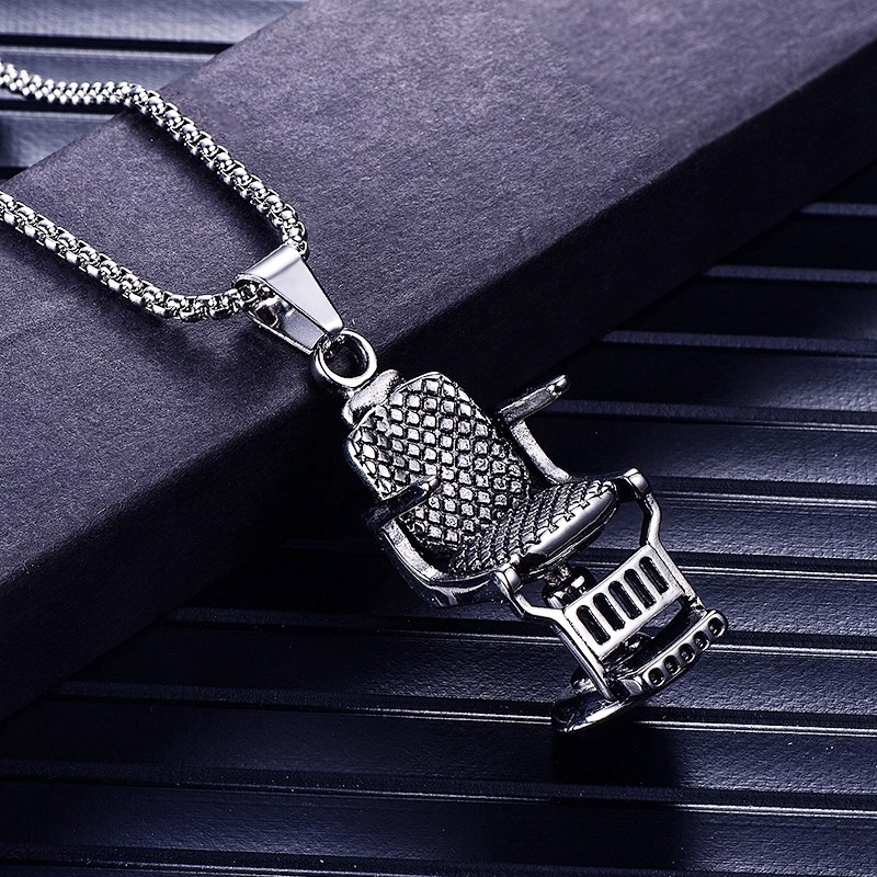 New fashion barber's chair Pendant Necklace men's Barber jewelry