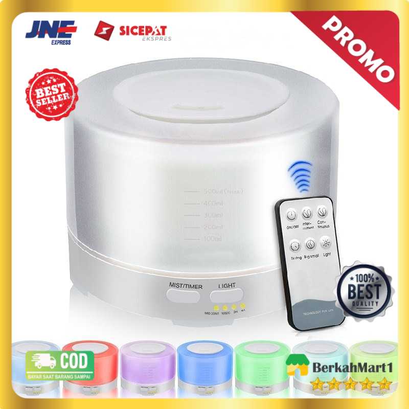 Taffware HUMI Humidifier 7 Color 500ml + Remote Control - HUMI H14A