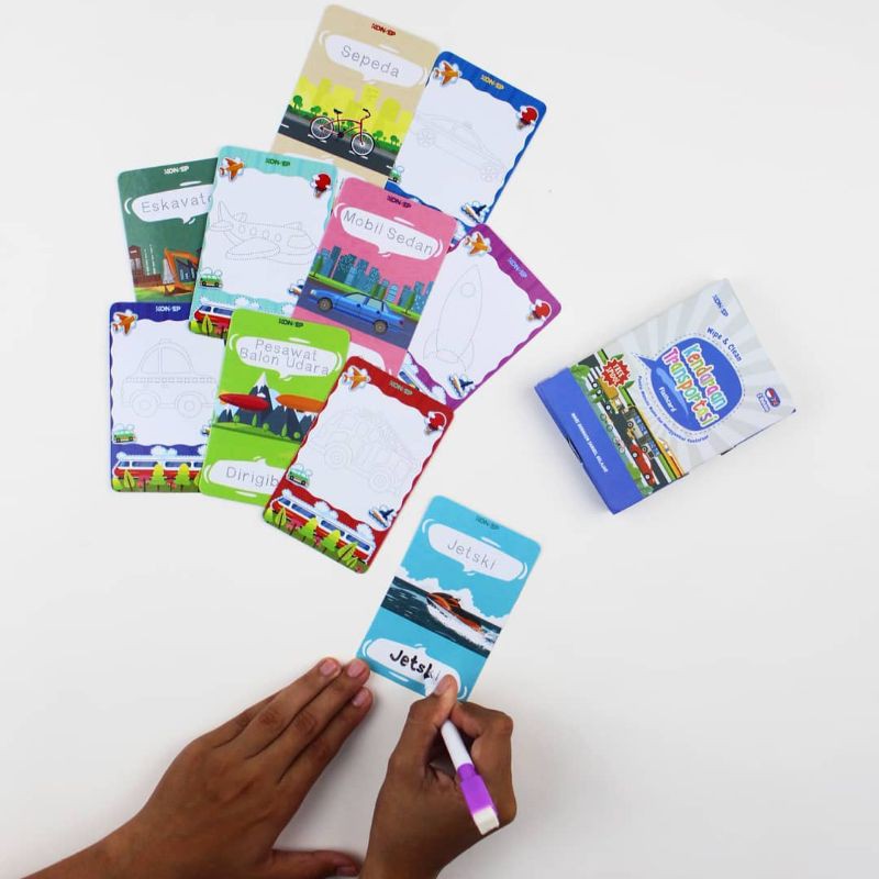 

Flashcard Wipe & Clean - Seri Kendaraan Transportasi/ Free Spidol + Free Bubble Wrap
