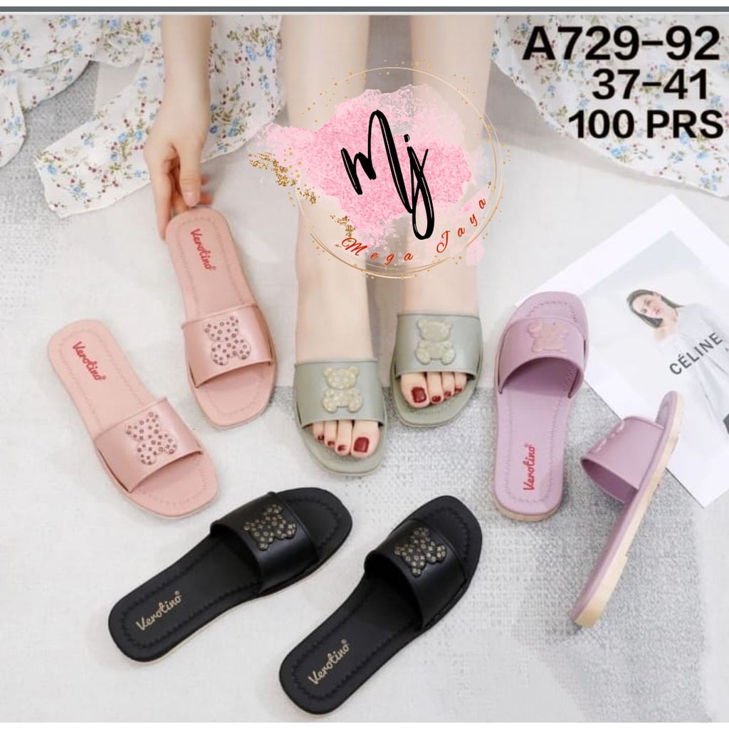 sandal fashion import teddy bear jelly wanita