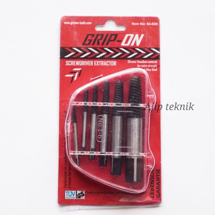 Tap Balik Set 6 Pcs (Screw Extractor) Grip On