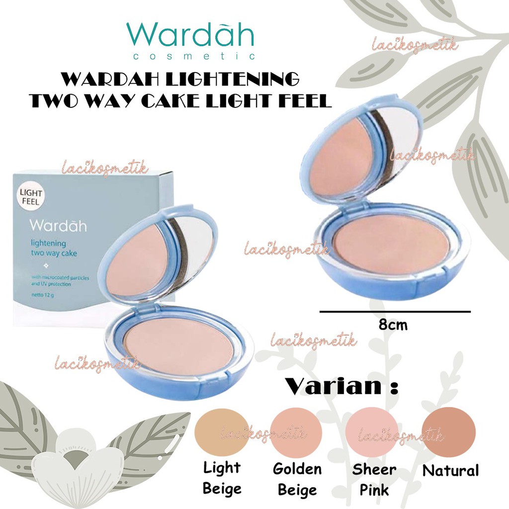 ✨LACIKOSME✨ WARDAH LIGHTENING TWO WAY CAKE LIGHT FEEL