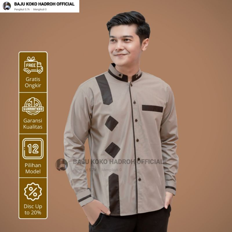 Koko hadroh seragam az zahir motif berlian coklat..